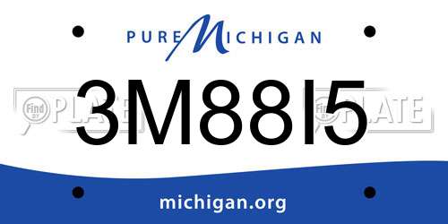 3M88I5 Michigan License Plate