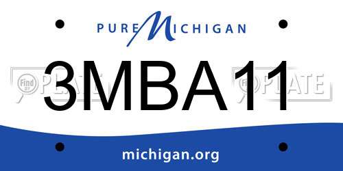 3MBA11 Michigan License Plate