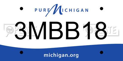 3MBB18 Michigan License Plate