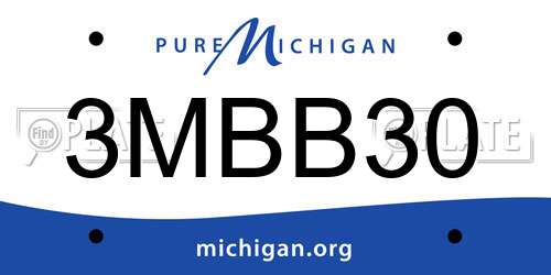 3MBB30 Michigan License Plate