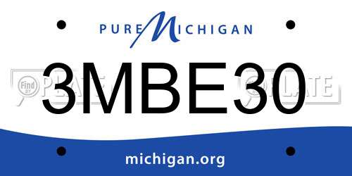3MBE30 Michigan License Plate