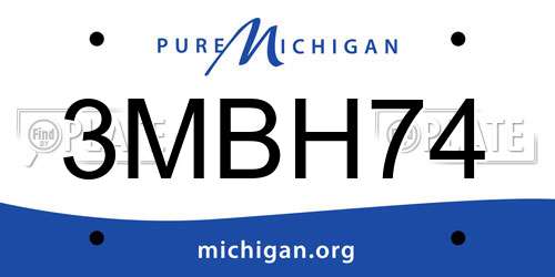3MBH74 Michigan License Plate
