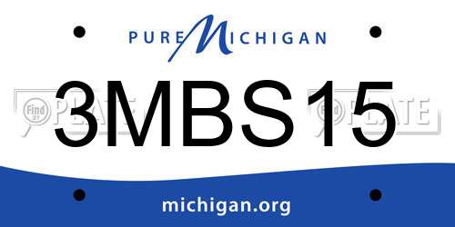 3MBS15 Michigan License Plate