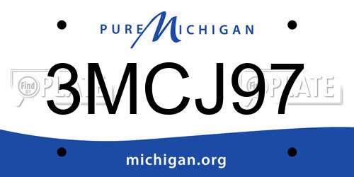 3MCJ97 Michigan License Plate