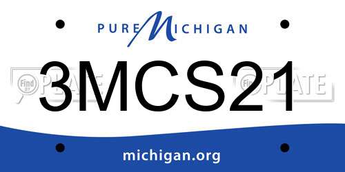 3MCS21 Michigan License Plate