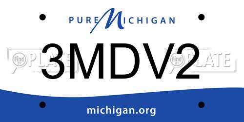 3MDV2 Michigan License Plate