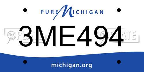 3ME494 Michigan License Plate