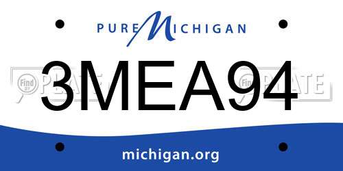 3MEA94 Michigan License Plate