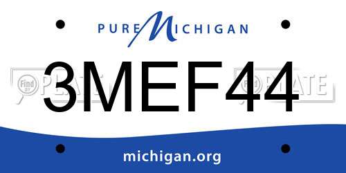 3MEF44 Michigan License Plate