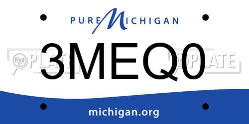 3MEQ0 Michigan License Plate