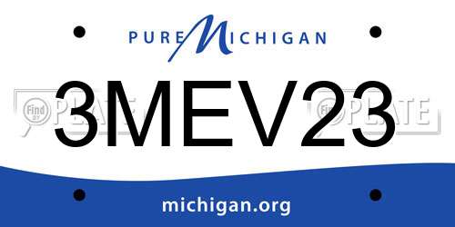 3MEV23 Michigan License Plate