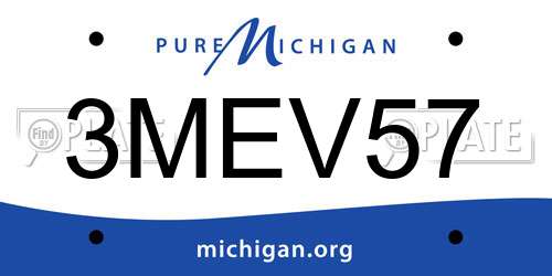 3MEV57 Michigan License Plate