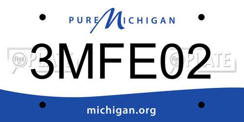 3MFE02 Michigan License Plate