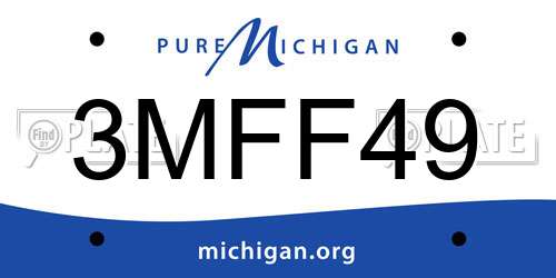 3MFF49 Michigan License Plate