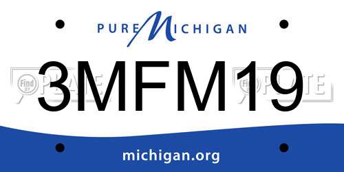 3MFM19 Michigan License Plate