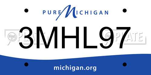 3MHL97 Michigan License Plate