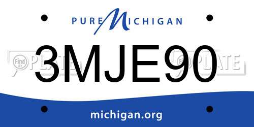 3MJE90 Michigan License Plate