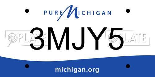 3MJY5 Michigan License Plate