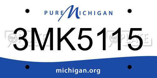 3MK5115 Michigan License Plate
