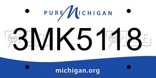 3MK5118 Michigan License Plate