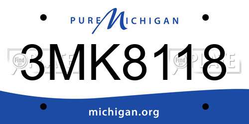 3MK8118 Michigan License Plate