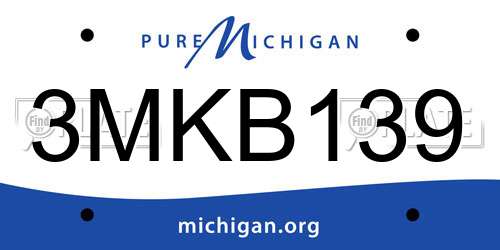 3MKB139 Michigan License Plate
