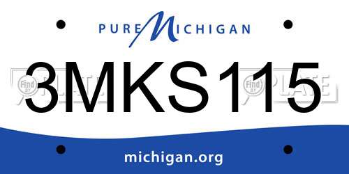 3MKS115 Michigan License Plate