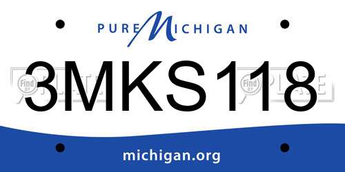 3MKS118 Michigan License Plate