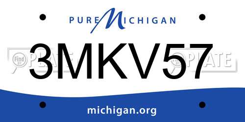 3MKV57 Michigan License Plate