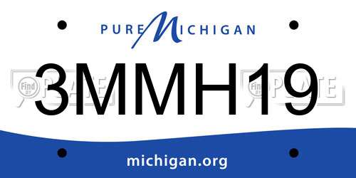 3MMH19 Michigan License Plate