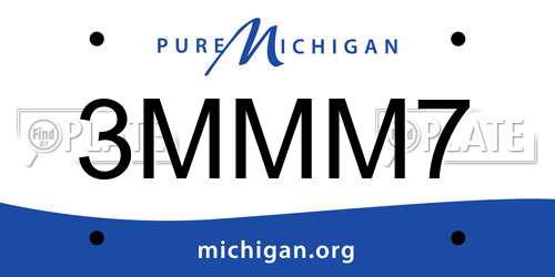 3MMM7 Michigan License Plate