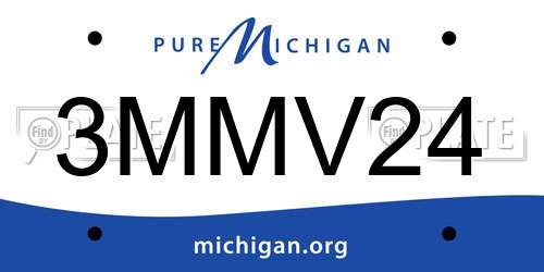 3MMV24 Michigan License Plate