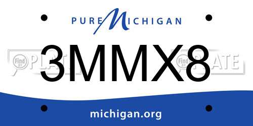 3MMX8 Michigan License Plate