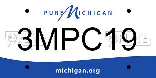 3MPC19 Michigan License Plate