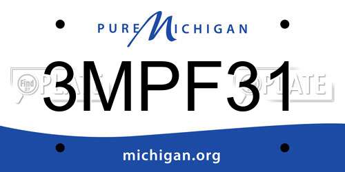 3MPF31 Michigan License Plate