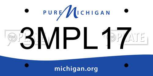 3MPL17 Michigan License Plate