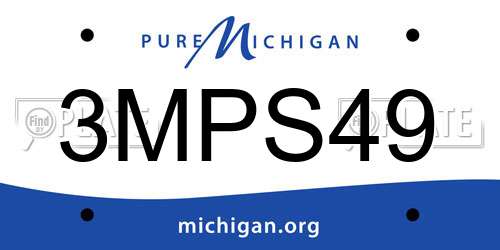 3MPS49 Michigan License Plate