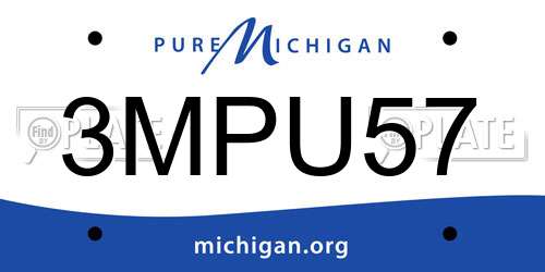 3MPU57 Michigan License Plate