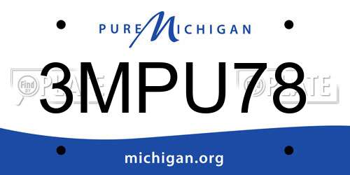 3MPU78 Michigan License Plate