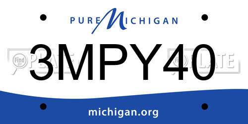 3MPY40 Michigan License Plate