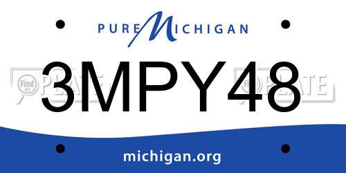 3MPY48 Michigan License Plate