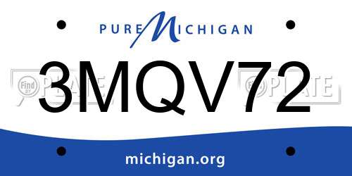 3MQV72 Michigan License Plate