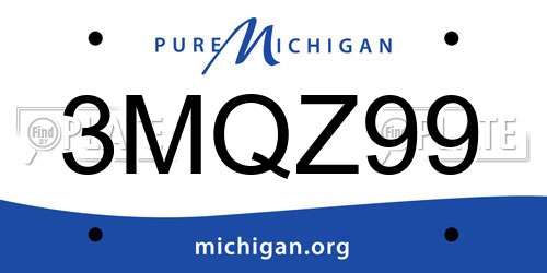 3MQZ99 Michigan License Plate