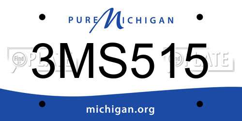 3MS515 Michigan License Plate
