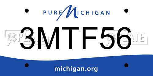 3MTF56 Michigan License Plate
