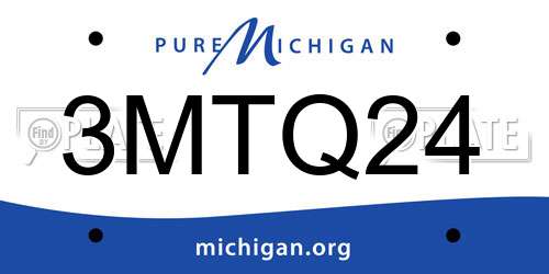 3MTQ24 Michigan License Plate