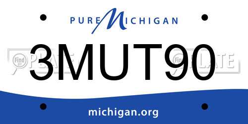 3MUT90 Michigan License Plate
