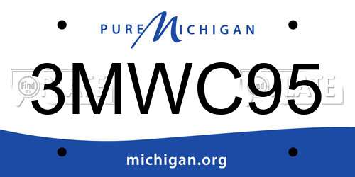 3MWC95 Michigan License Plate