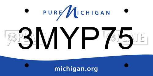 3MYP75 Michigan License Plate