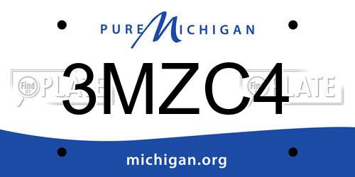 3MZC4 Michigan License Plate